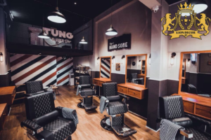 barber shop kết hợp màu sắc cho người mệnh Hỏa