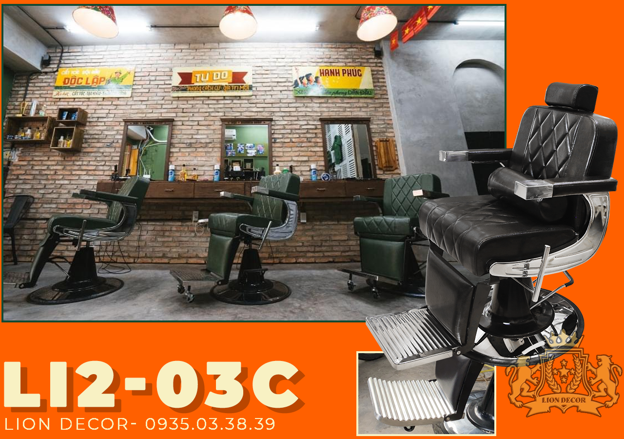 Lion Decor – Ghế Barber Cao Cấp | Ghế Cắt Tóc Nam – Nội Thất Barber Chuyên Nghiệp