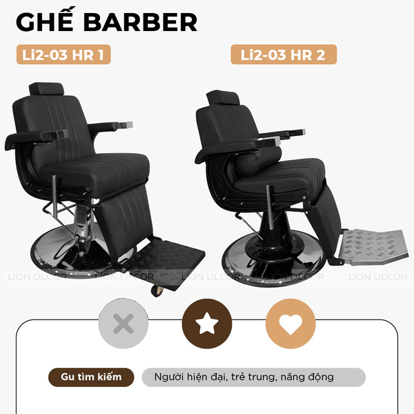 Lion Decor – Ghế Barber Cao Cấp | Ghế Cắt Tóc Nam – Nội Thất Barber Chuyên Nghiệp