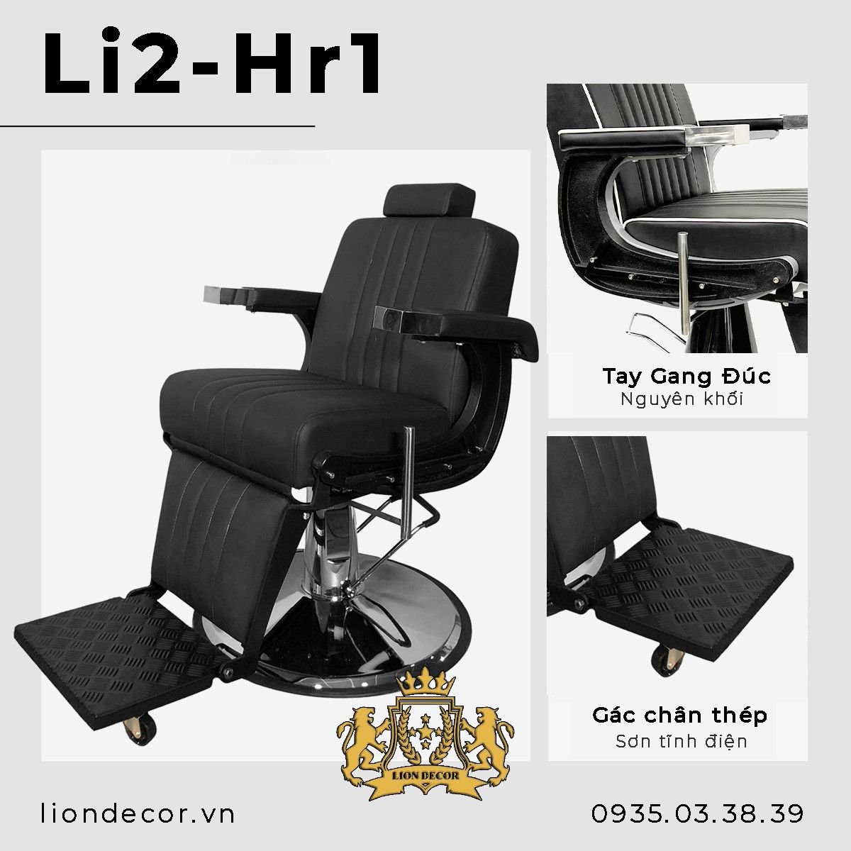 Lion Decor – Ghế Barber Cao Cấp | Ghế Cắt Tóc Nam – Nội Thất Barber Chuyên Nghiệp