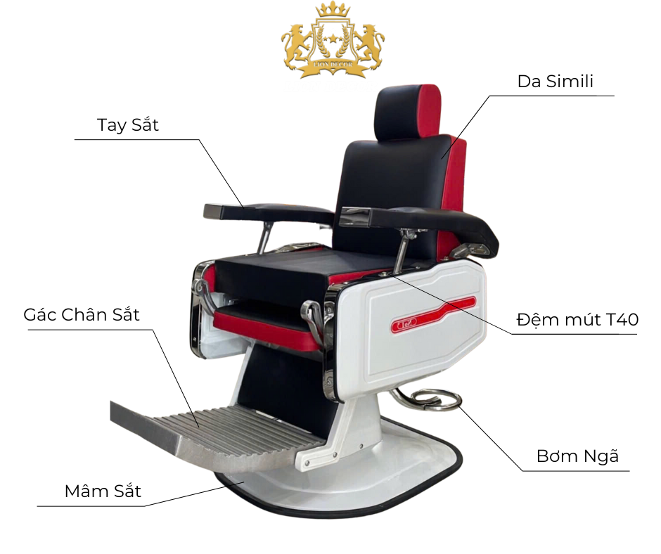 Lion Decor – Ghế Barber Cao Cấp | Ghế Cắt Tóc Nam – Nội Thất Barber Chuyên Nghiệp
