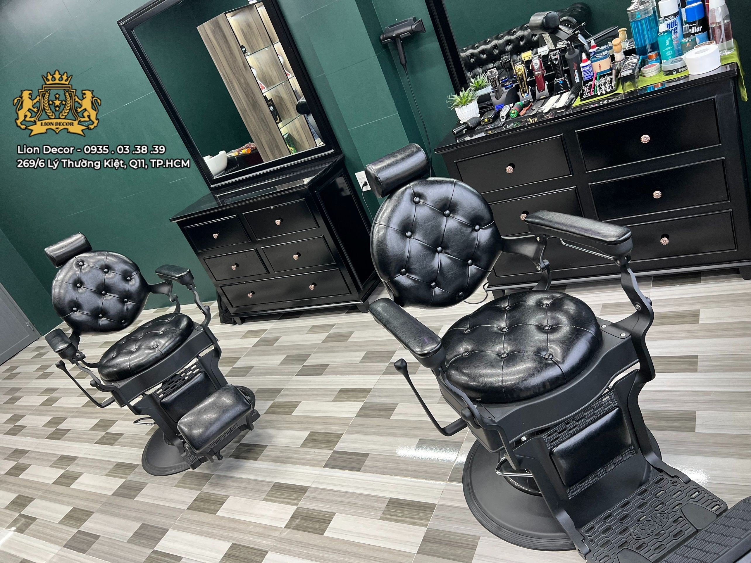 Lion Decor – Ghế Barber Cao Cấp | Ghế Cắt Tóc Nam – Nội Thất Barber Chuyên Nghiệp
