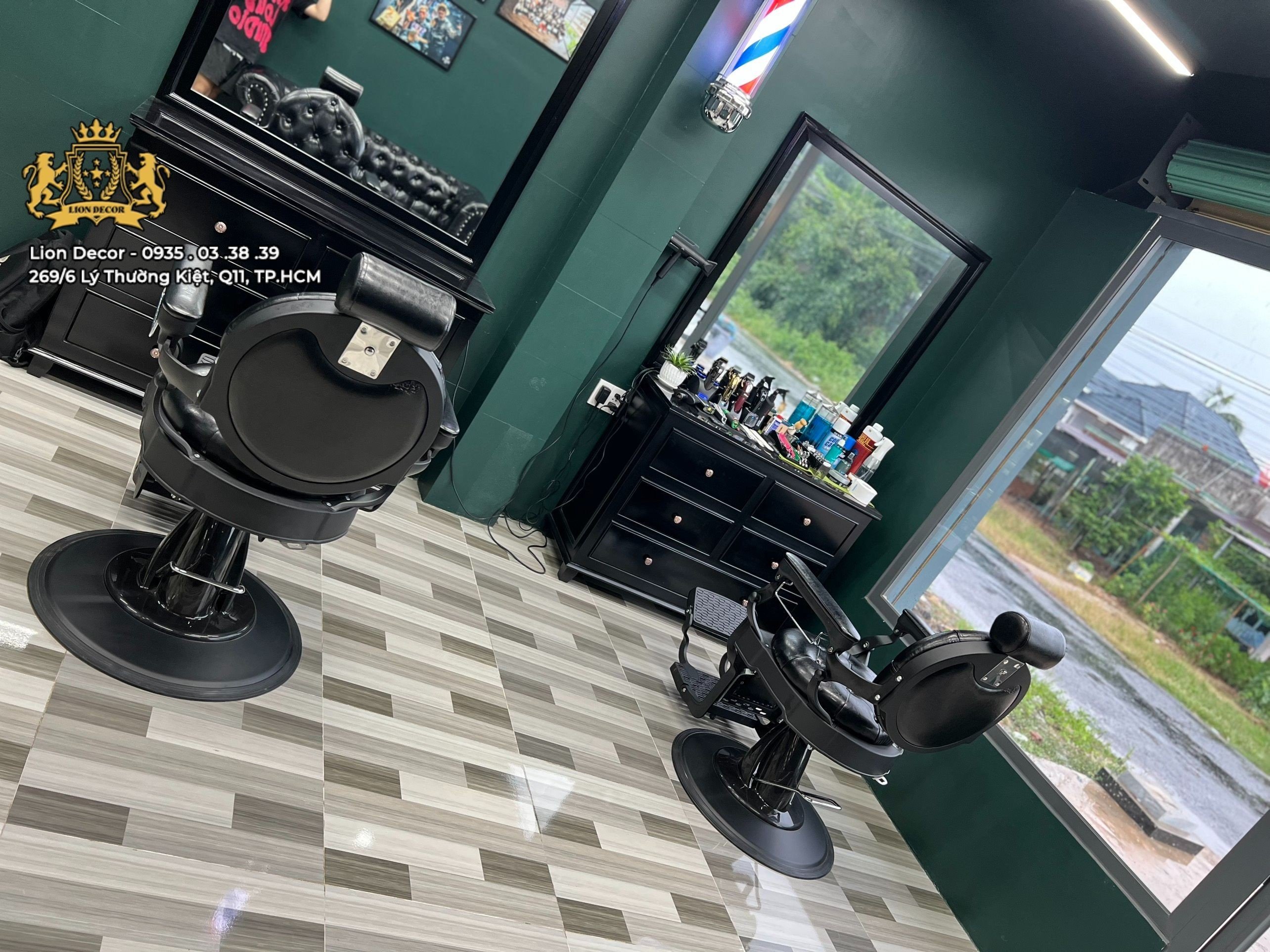 Lion Decor – Ghế Barber Cao Cấp | Ghế Cắt Tóc Nam – Nội Thất Barber Chuyên Nghiệp