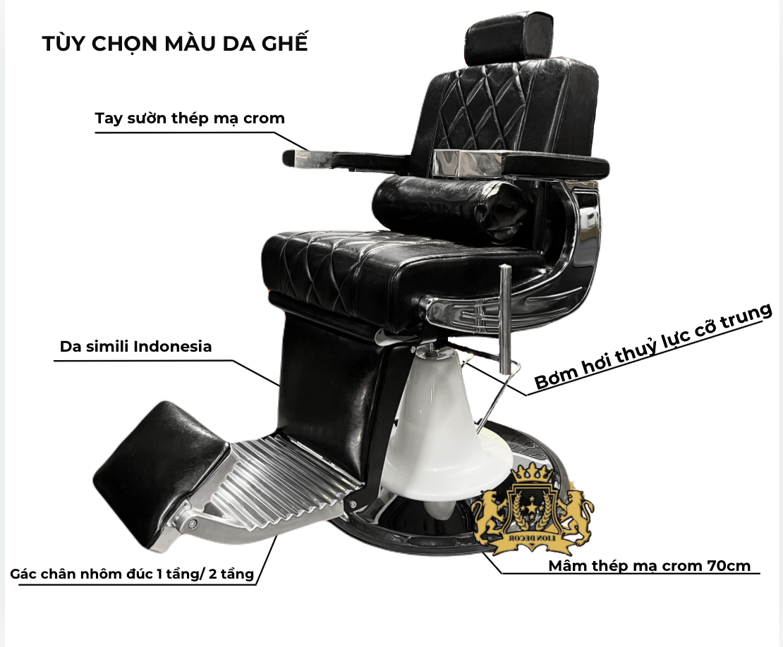 Mô tả ghế barber Apollo 3/4