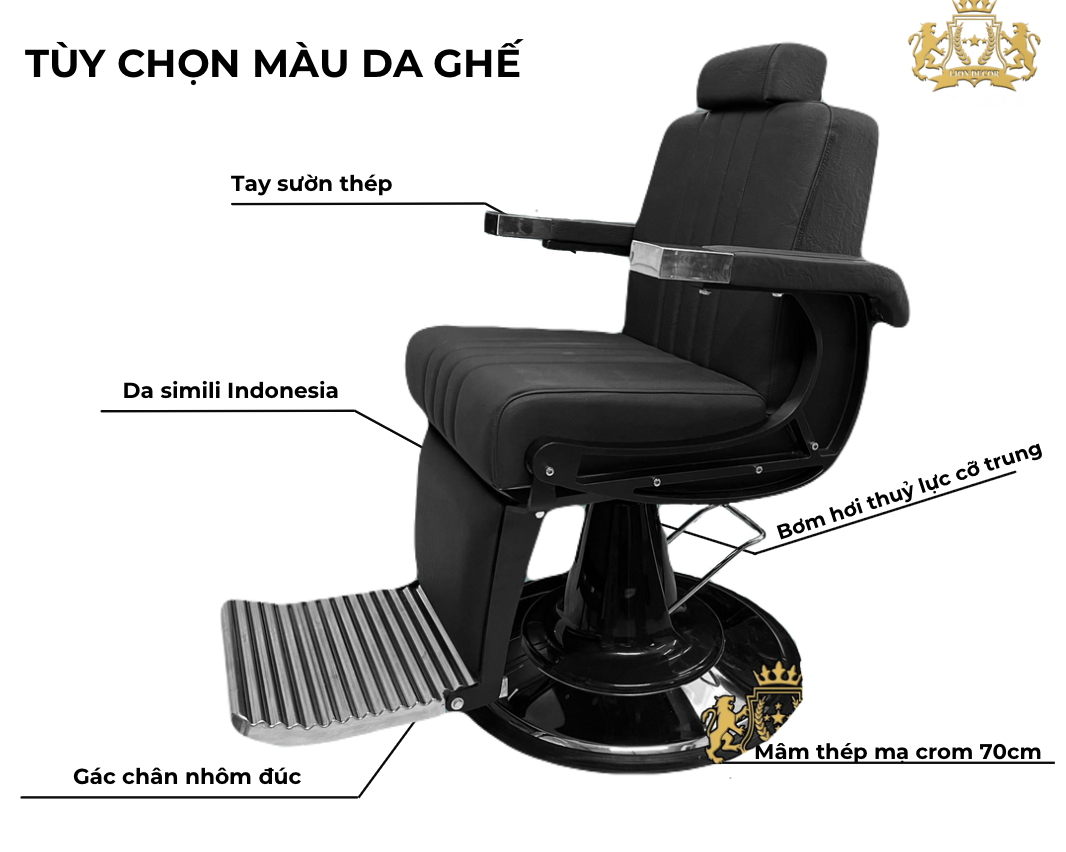 Lion Decor – Ghế Barber Cao Cấp | Ghế Cắt Tóc Nam – Nội Thất Barber Chuyên Nghiệp