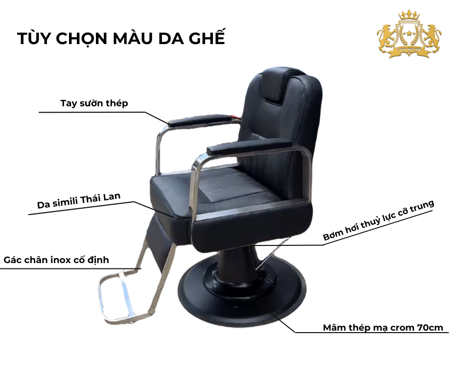 Mô tả ghế barber Li2-08a/b