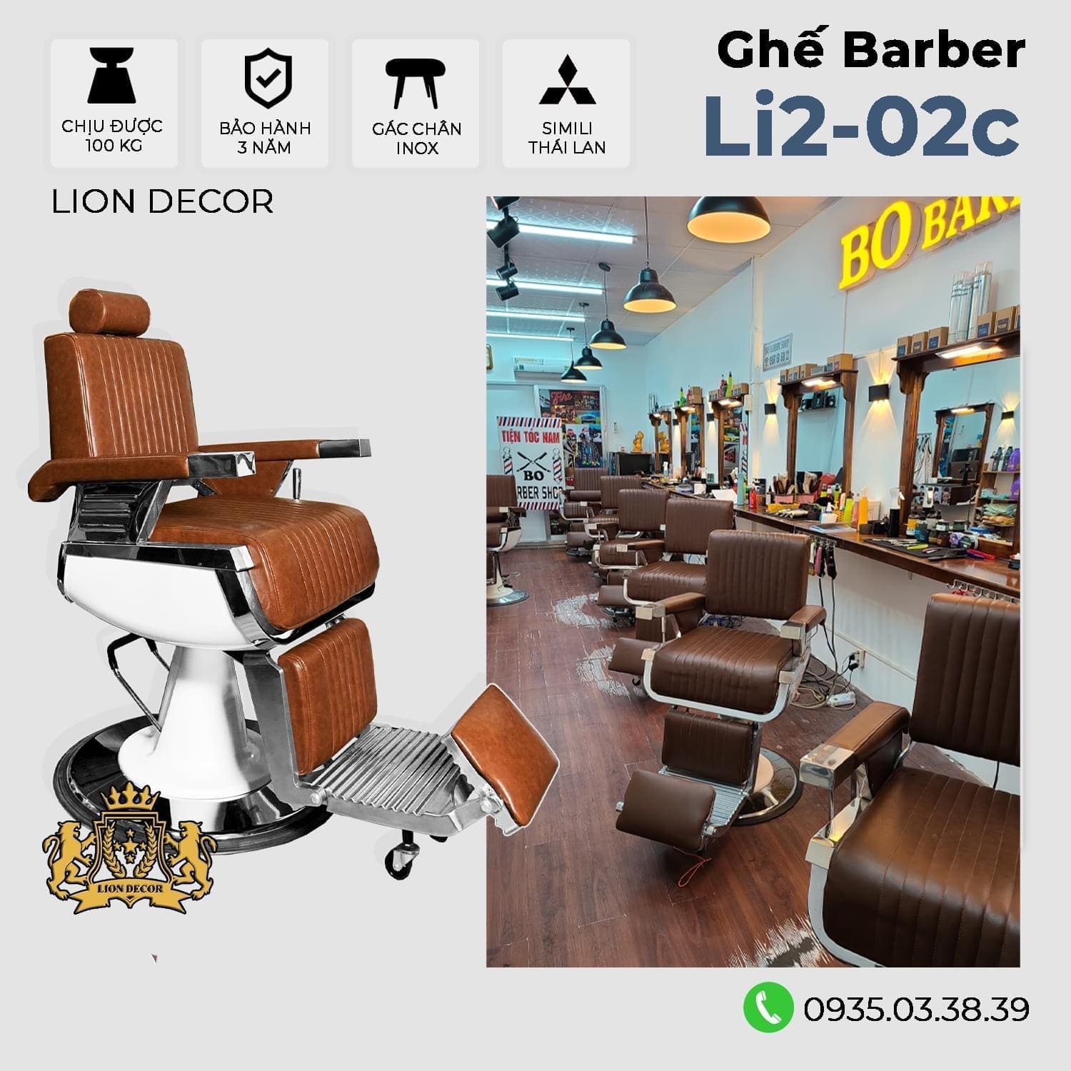 Ghế cắt tóc nam nữ giá tốt Lion Decor ghe-cat-toc-nam