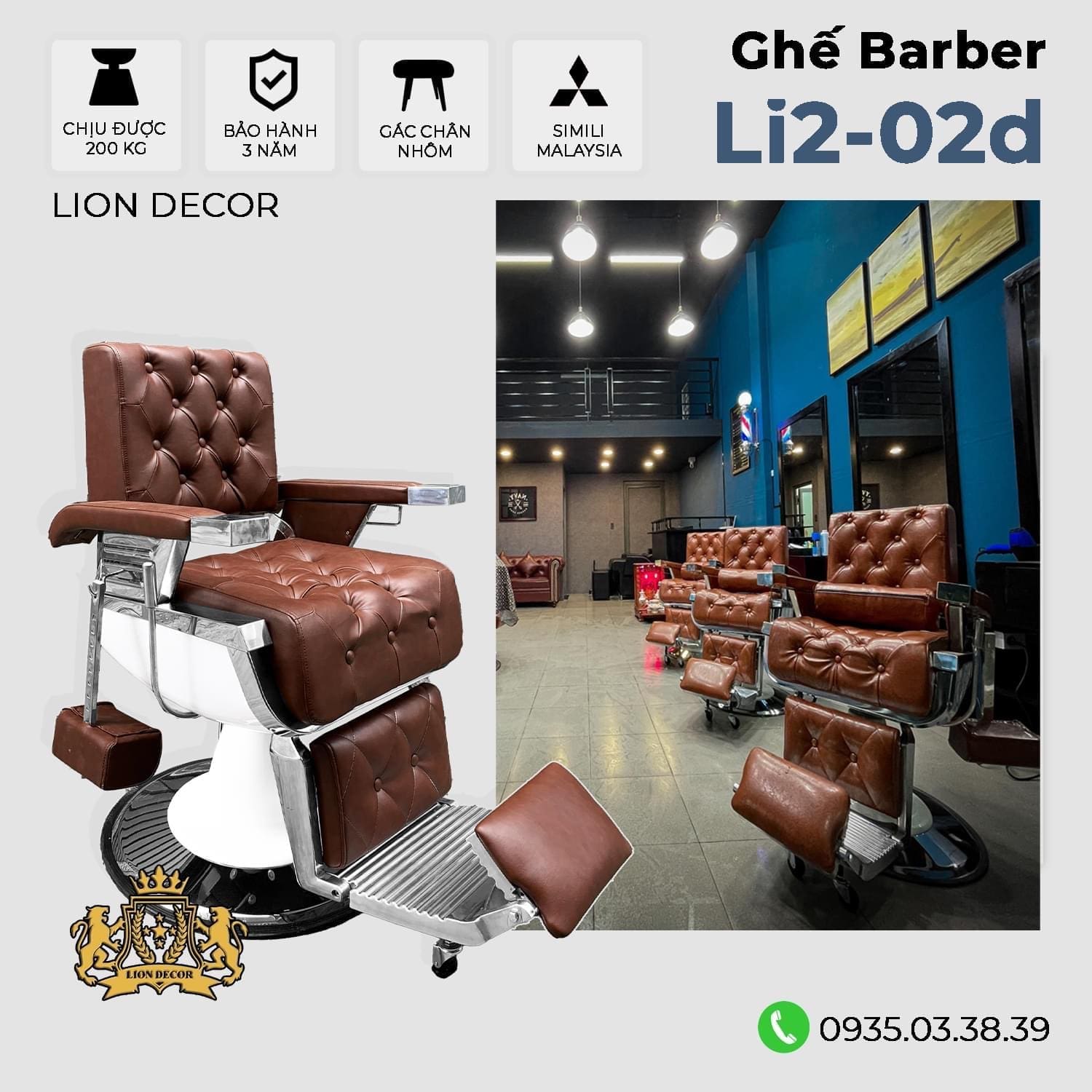 Ghế cắt tóc nam nữ giá tốt Lion Decor ghe-cat-toc-nam
