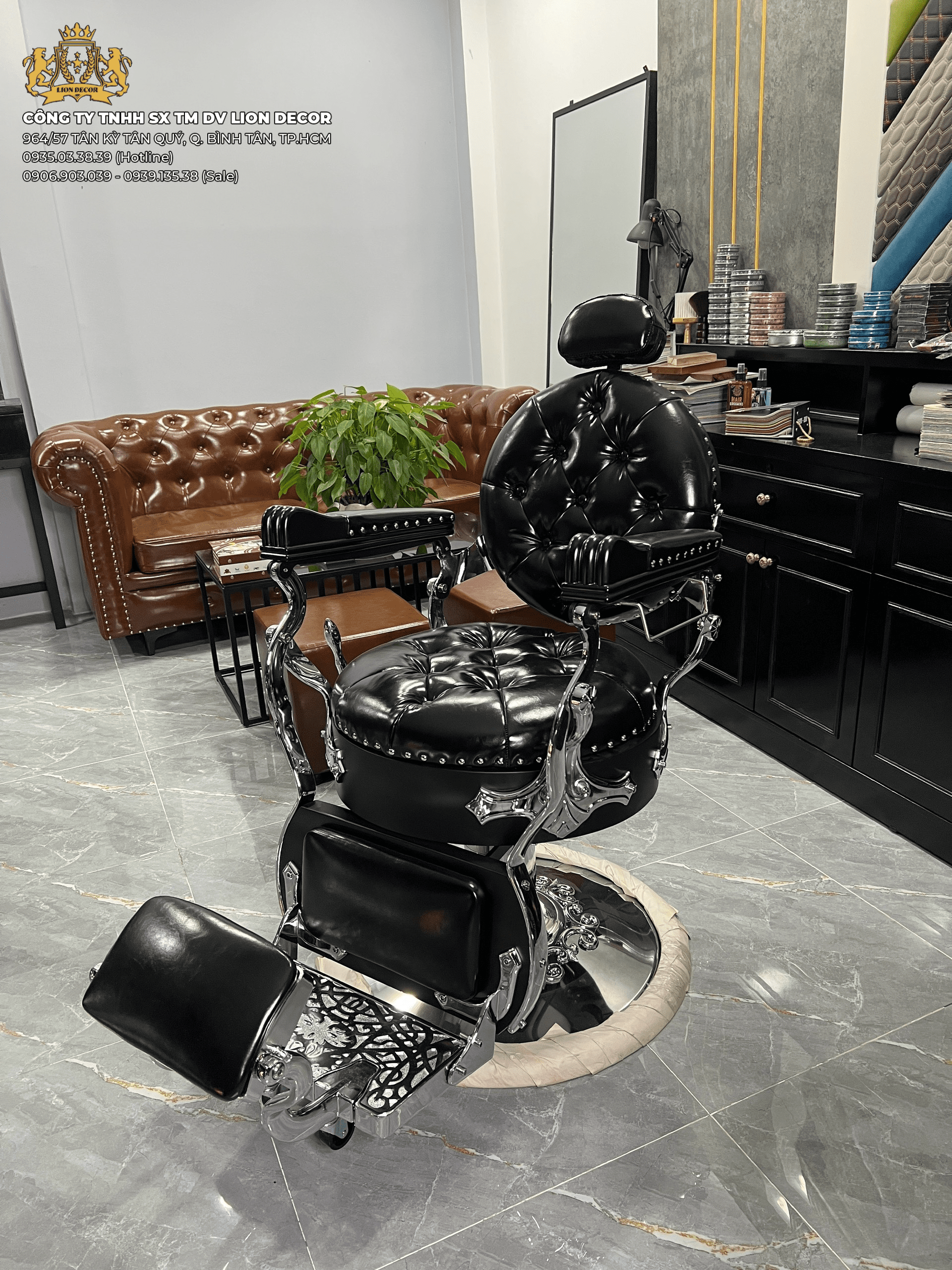 Ghế cắt tóc nam nữ giá tốt Lion Decor ghe-cat-toc-nam