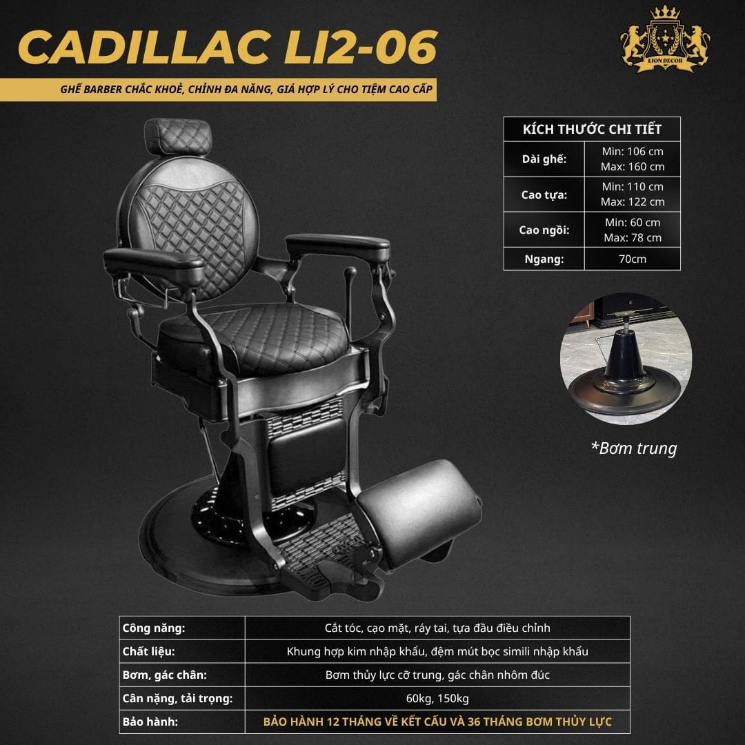 Ghế Barber Cadillac LI2_06 1 Ghế Barber Cadillac LI2_06