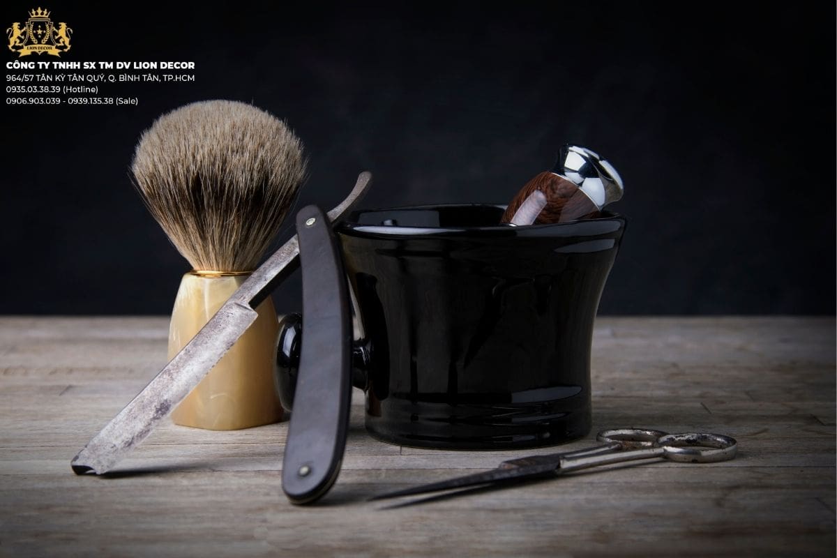 Phụ Kiện Salon Barber tạo nét đặc trưng cho không gian