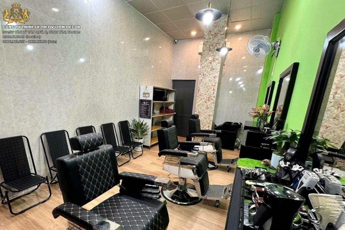 Dự án trang trí tiệm tóc Barber Bình Dương do Lion Decor thực hiện