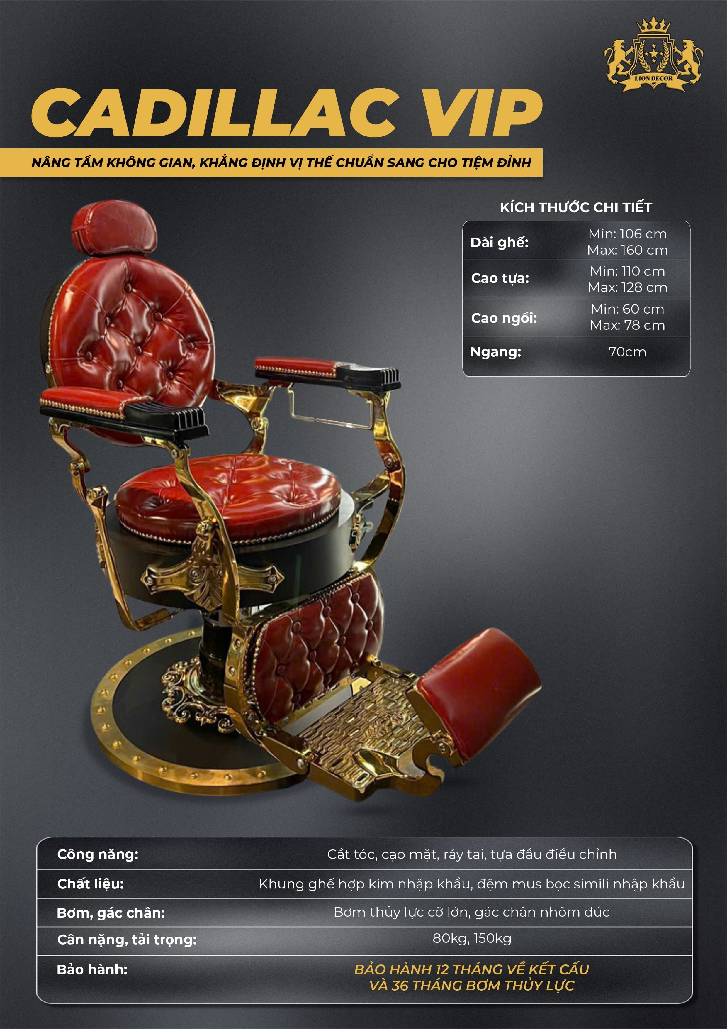 Cadillac V bản VIP 3 ghe cat toc cadillac v ban vip 1