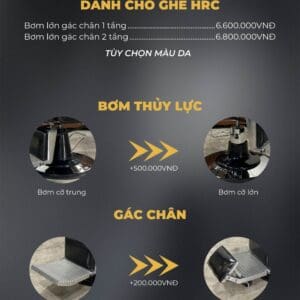 Ghế Barber HRC 7 ghe cat toc hrc 1