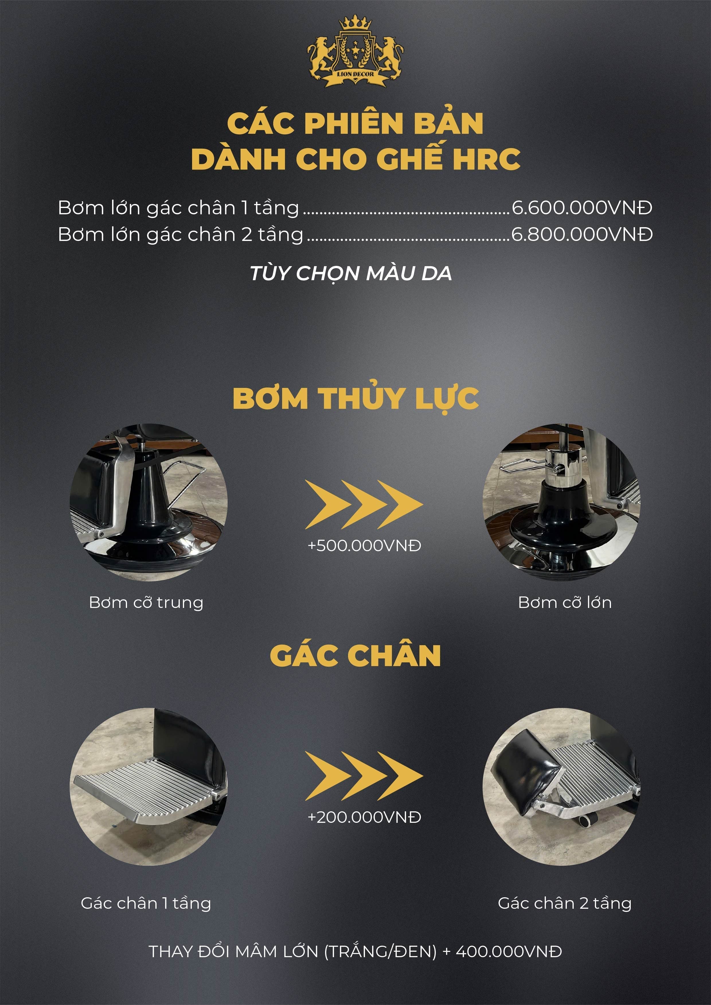 Ghế Barber HRC 10 ghe cat toc hrc 1