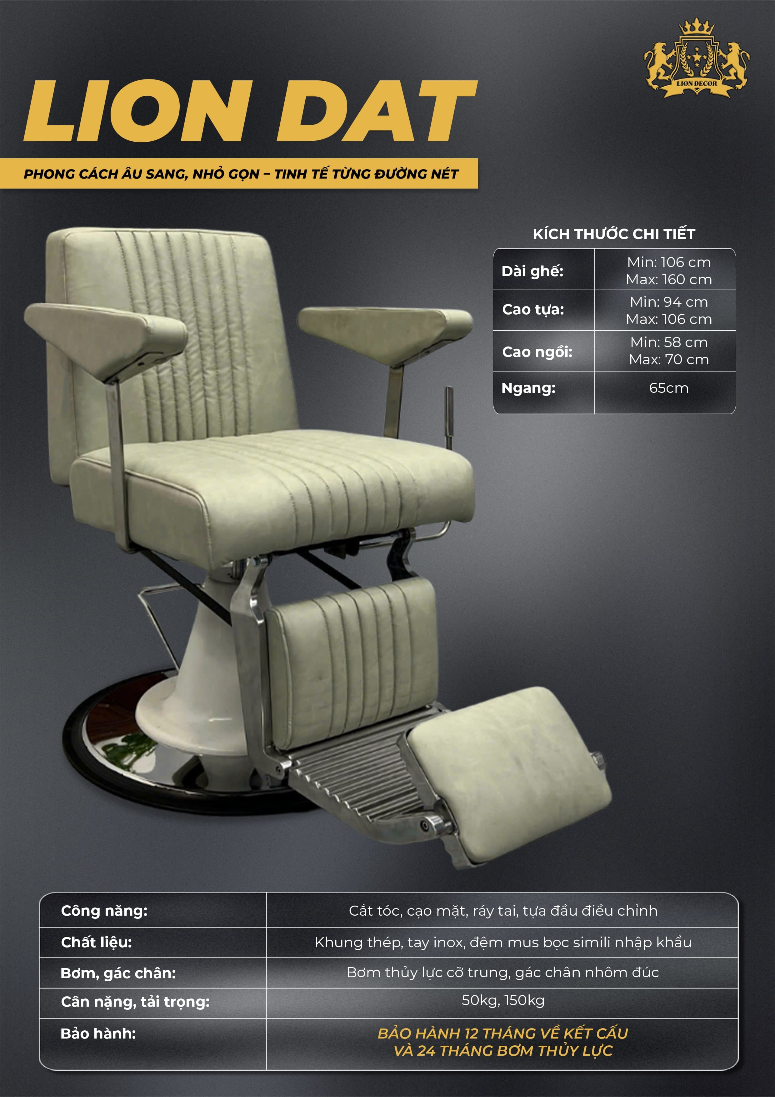 Ghế Barber LION-DAT 2 ghe-cat-toc-LION-DAT