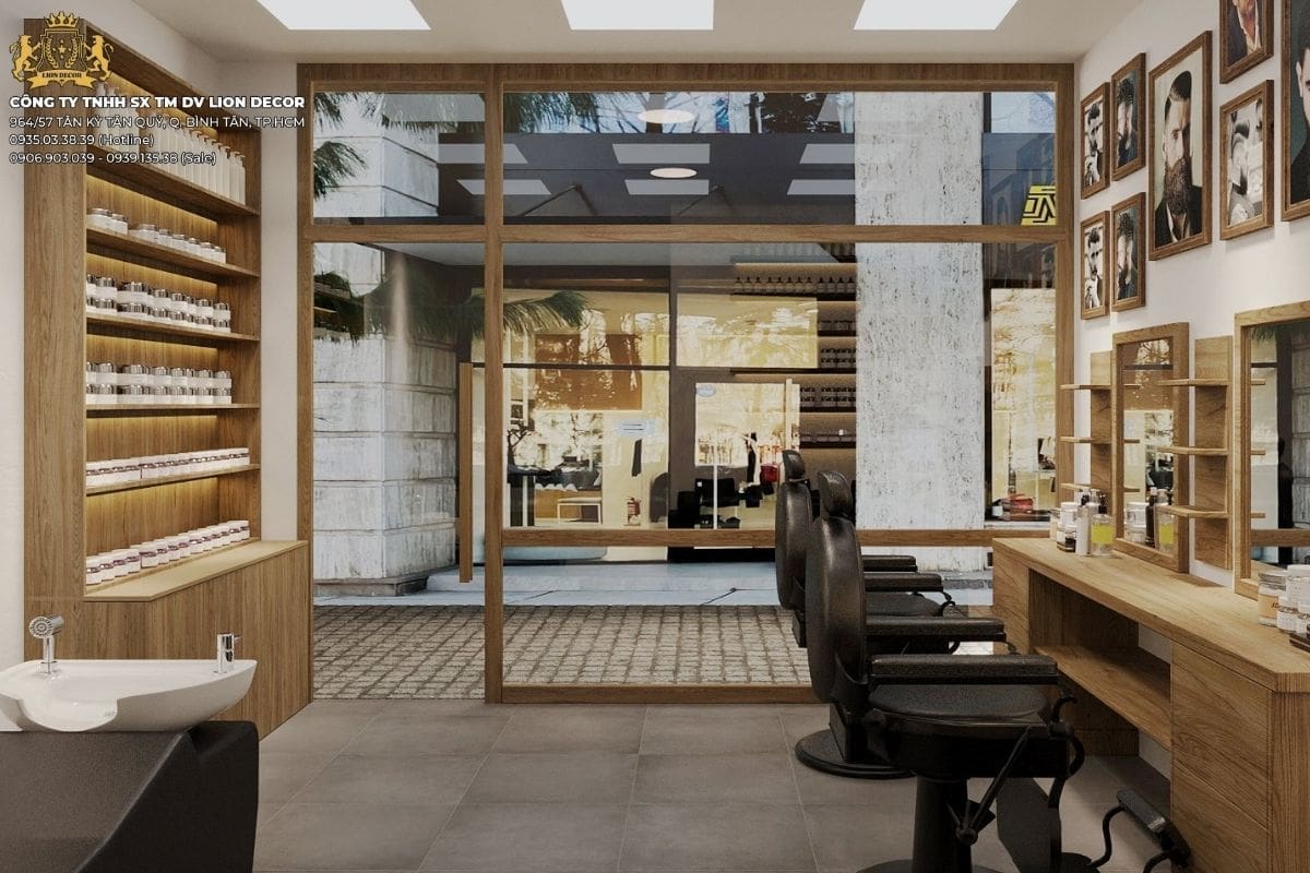 Bố trí layout barber shop khoa học, tối ưu trải nghiệm dịch vụ
