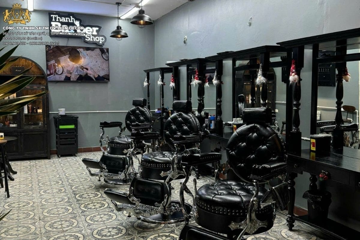 Decor Barber Shop Hà Nội: Xu Hướng Thiết Kế Barber Shop 2025 2 Mẫu thiết kế Barber Shop mới nhất tại Hà Nội phong cách hiện đại