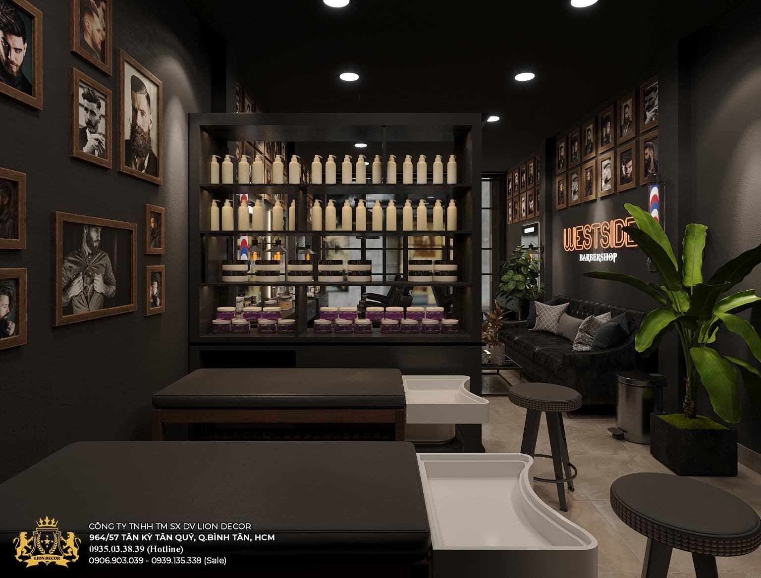 Thiết Kế Barber Phong Cách Sang Trọng