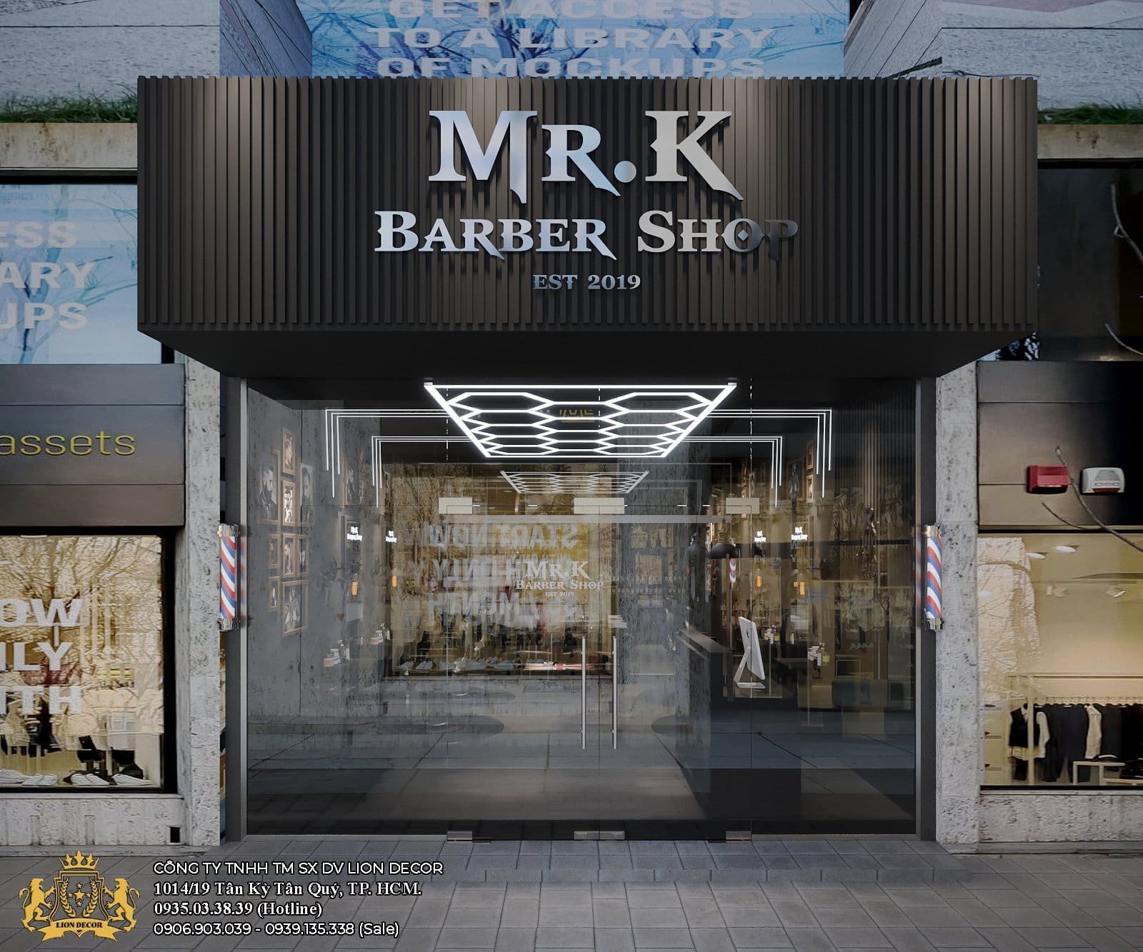 Thiết kế barber shop nhỏ gọn cho không gian hẹp