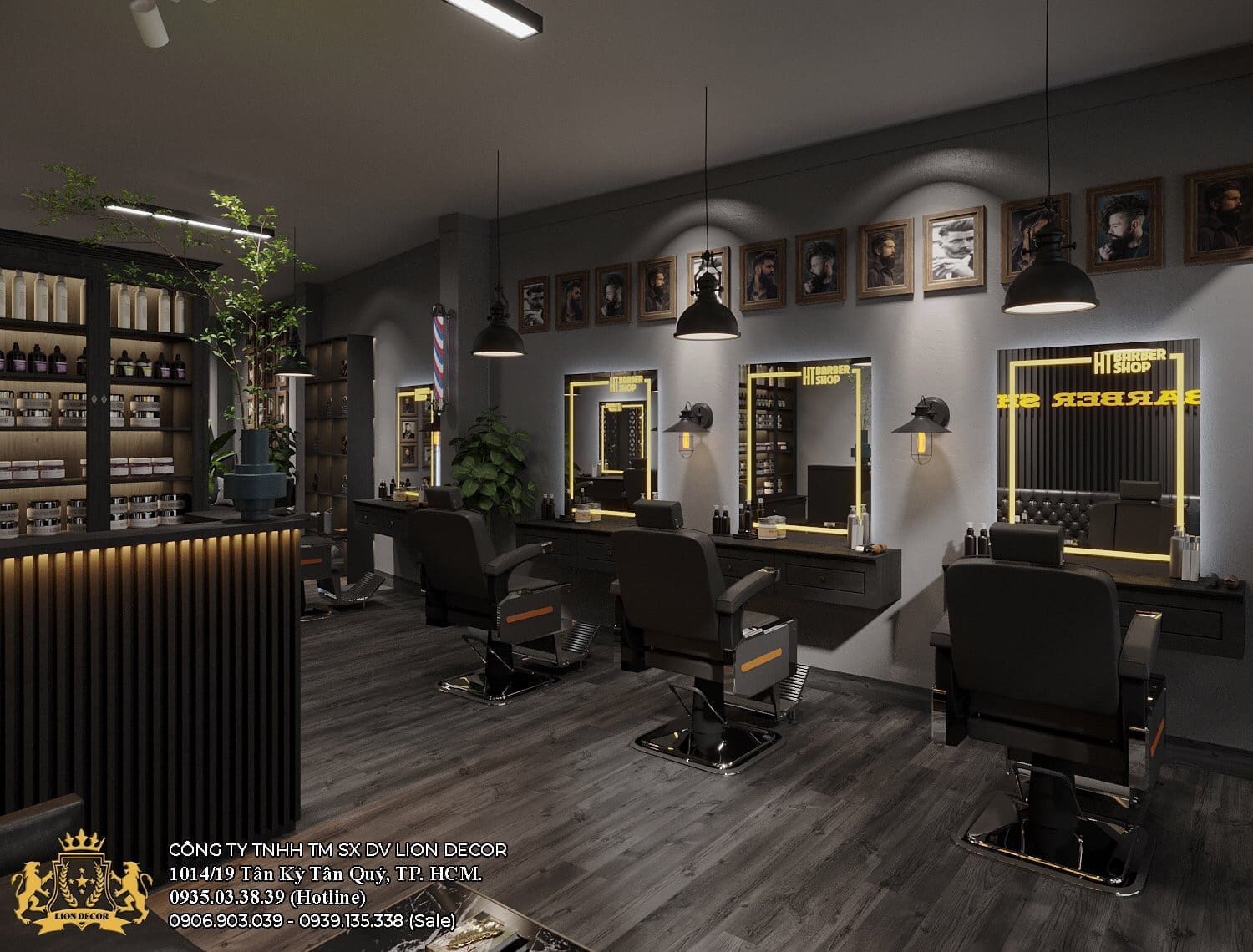 Thiết Kế Barber Phong Cách Sang Trọng - Luxury Đẳng Cấp Thượng Lưu