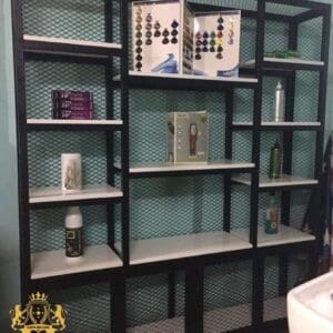 Kệ Trưng Bày Barber Khung Sắt Lưới – Thiết Kế Theo Yêu Cầu