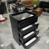 Tủ Cạnh Gương Barber 4 Ngăn Kéo Màu Đen – Thiết Kế Theo Yêu Cầu