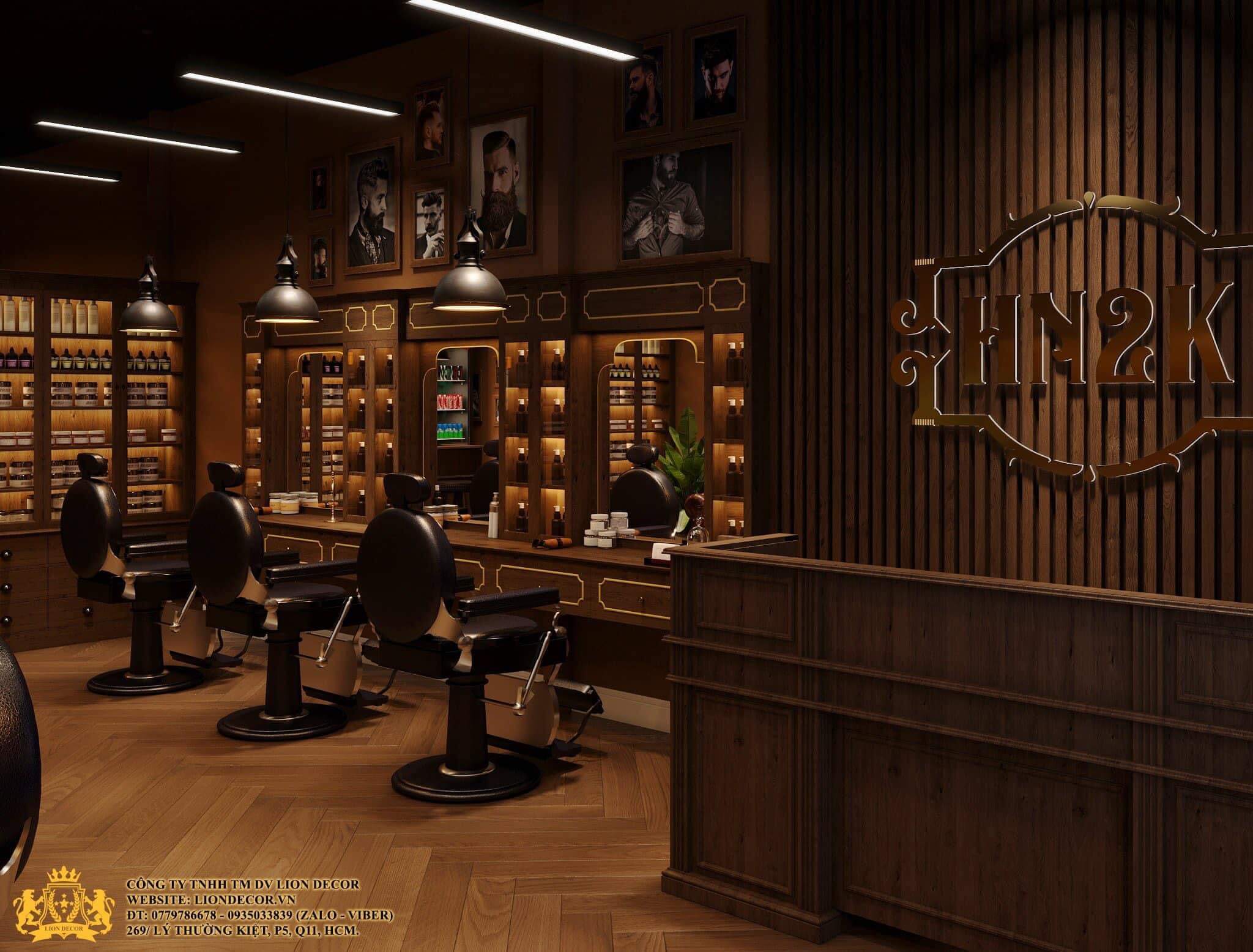 thiết kế barber shop đẹp hiện đại chuyên nghiệp